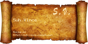 Suh Vince névjegykártya